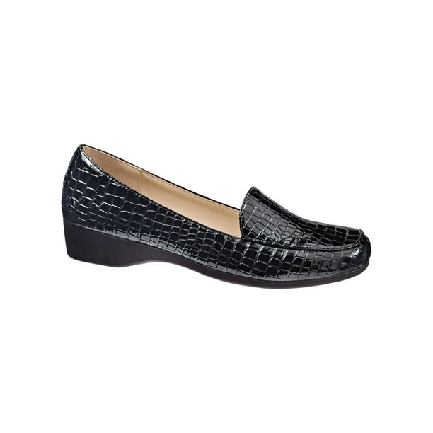 Black Carol Wright Gifts Croco Wedge Wide Size 7-1/2 Black Carol Wright Gifts Croco Wedge Wide Size 7-1/2